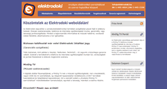 Desktop Screenshot of elektrodoki.hu