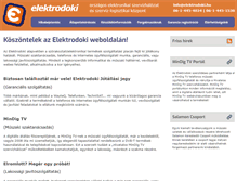 Tablet Screenshot of elektrodoki.hu